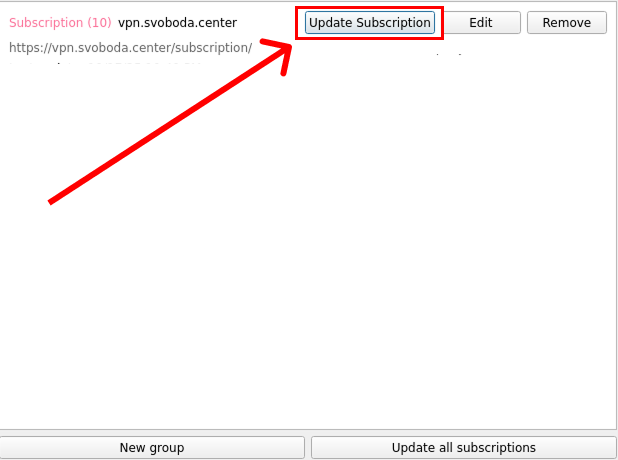 Nekoray Windows update subscription 3